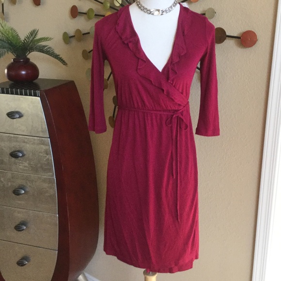 Gap BRAND NEW burgundy wrap dress