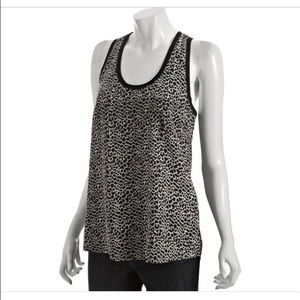 Joie/ Alicia Caviar Leopard Silk Racerback Tank