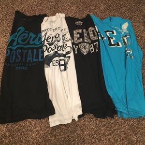 4 Mens Aeropostale XXL shirts.