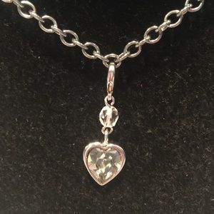 Sabika black diamond heart pendant