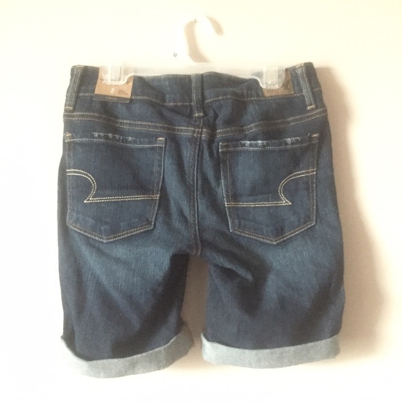 American Eagle denim roll up jean shorts - Picture 2 of 3