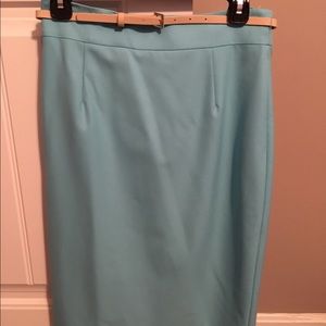 FINAL 💲DROP!!  baby blue pencil skirt w/ belt