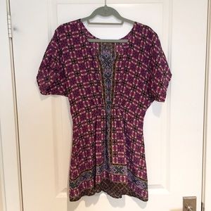 Silk Boho Print Tunic from Anthropologie