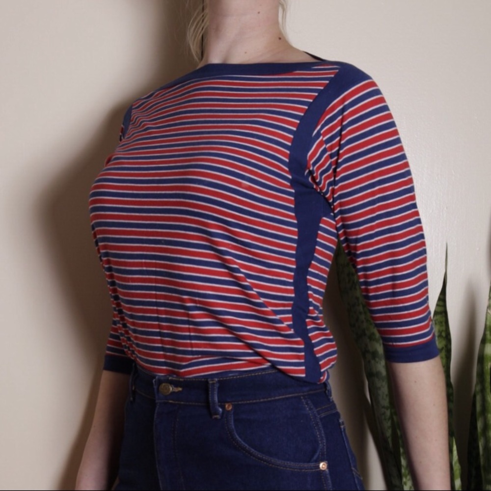 Vintage striped sporty top