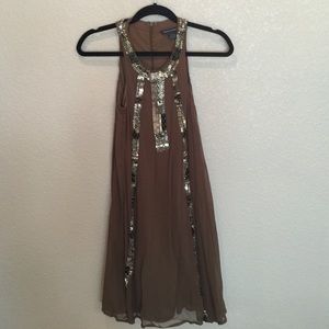 Olive Green Beaded Dress