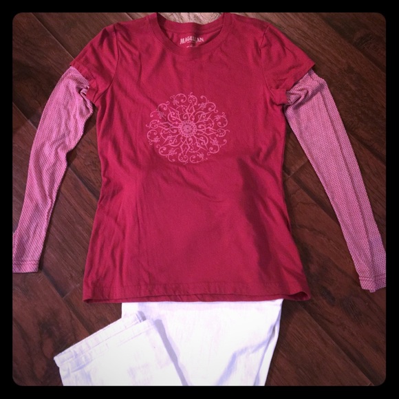Cute long sleeve tee shirt. Never worn, no tags.