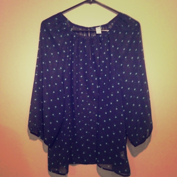 NWOT Navy Blue Blouse