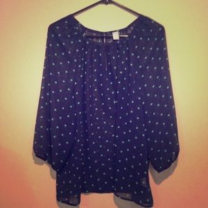 NWOT Navy Blue Blouse