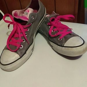 Pink and grey converse