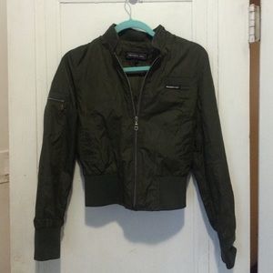 Members Only olive green bomber jacket