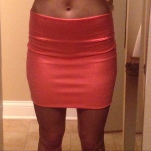 Fun, bright coral skirt
