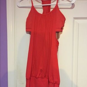 RED AND RED/SILVER STRIPE TANK