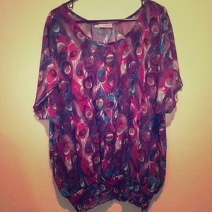 Purple Peacock Blouse