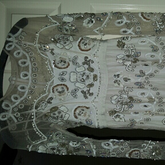 Thread and niddle beaded dress 0