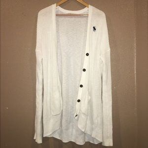 White Abercrombie cardigan