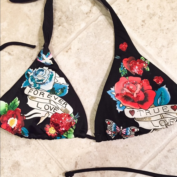 Victoria Secret Ed Hardy Bikini Top