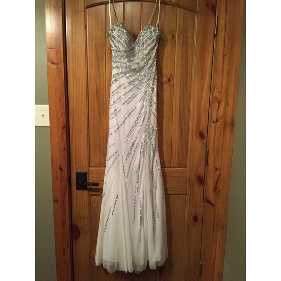 White Sequin Formal/Prom Dress - Picture 3 of 4