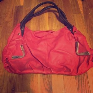 Watermelon Handbag with Brown Straps