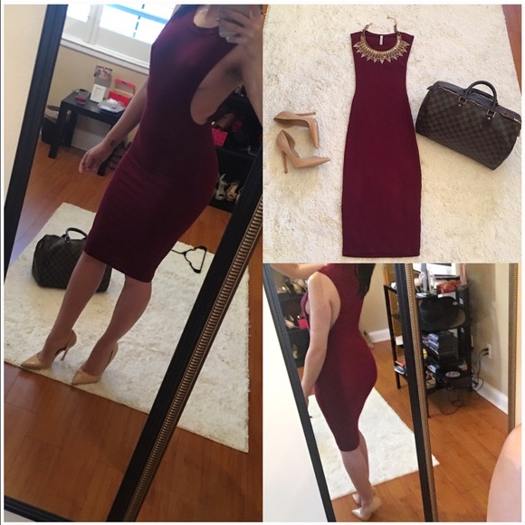 🚫SOLD🚫 Burgundy night out/ brunch Sunday dress