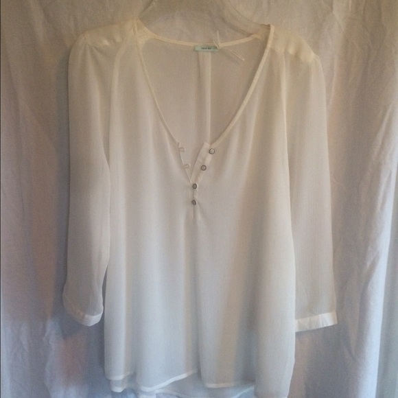 Urban Outfitters Sheer Cream Top