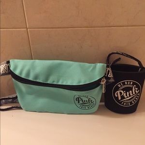 Pink fanny pack/ koozie