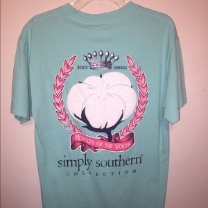 Teal simply southern t shirt