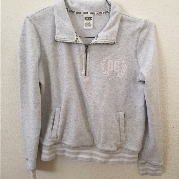 Pink Victoria Secret 1/2 zip hoodie.