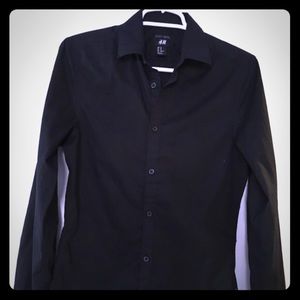 ‼️sold on Ⓜ️erc‼️H&M black button down dress shirt