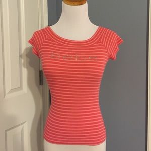 bebe logo rhinestone top.