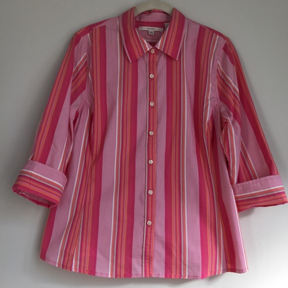Merona Striped Shirt - L - Picture 3 of 4