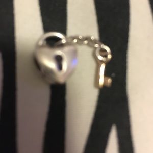 Pandora charm- key to my heart with gold key