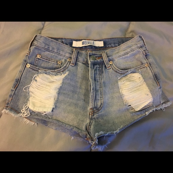 Brandy Melville Pants - Brandy Melville High Waisted Destroyed Denim