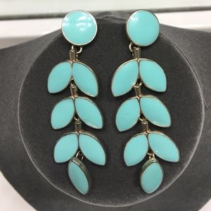 Turquoise leaf earrings