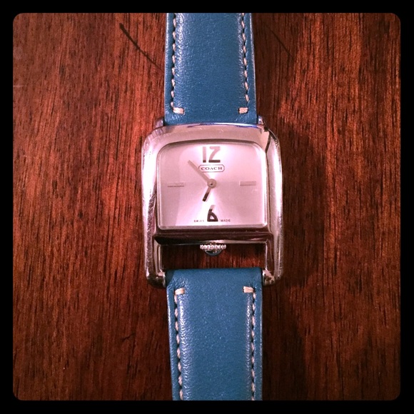COACH Leather Stainless Steel Watch