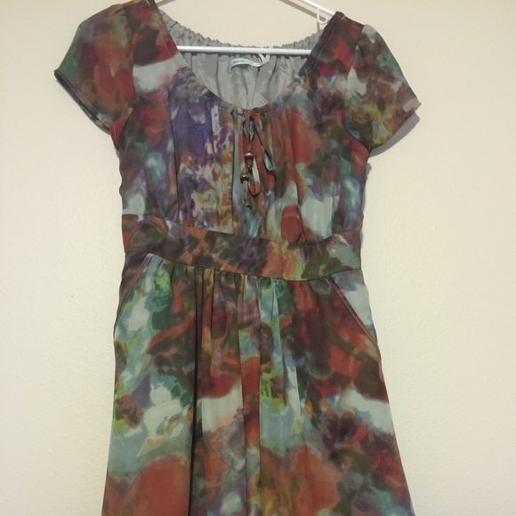 Urban Outfitters Watercolor Dress with Pockets - Picture 1 of 3
