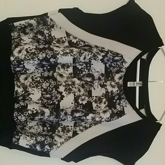 Two piece floral top and skirt