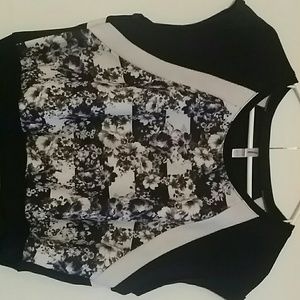 Two piece floral top and skirt