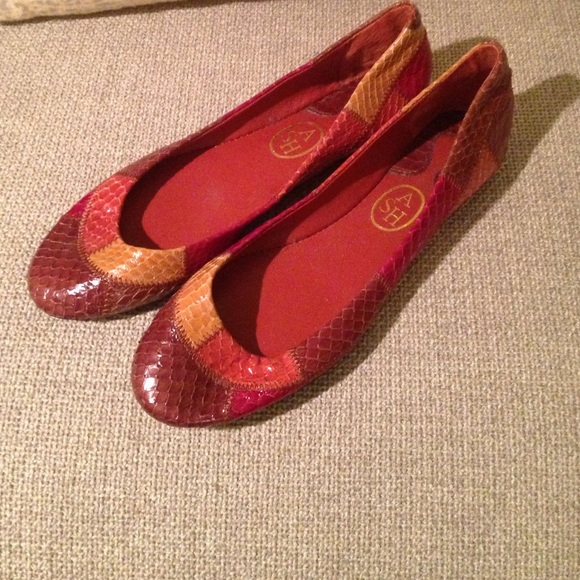 Ash leather sole flats