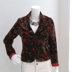 Adrienne Vittadini floral blazer size 2