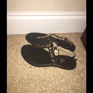Micheal kors gold stud sandals