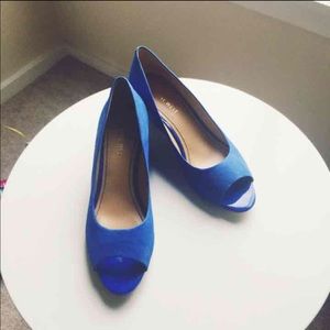 Nine West Blue Open toe Heels size 8
