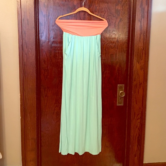 Orange and Mint maxi dress