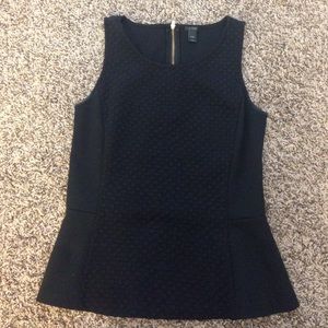 J. Crew black peplum top