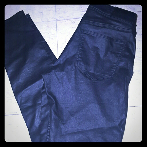 H&M super Skinny super low vegan leather