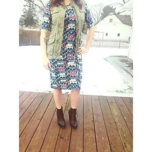 LulaRoe Julia Aztec print dress