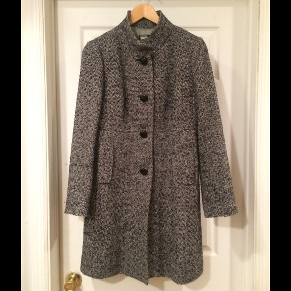 JCrew black and white coat
