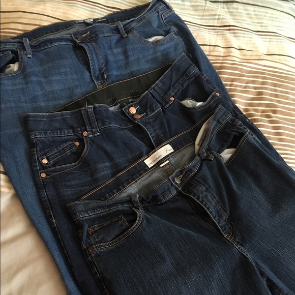 Old Navy and Lane Bryant jeans
