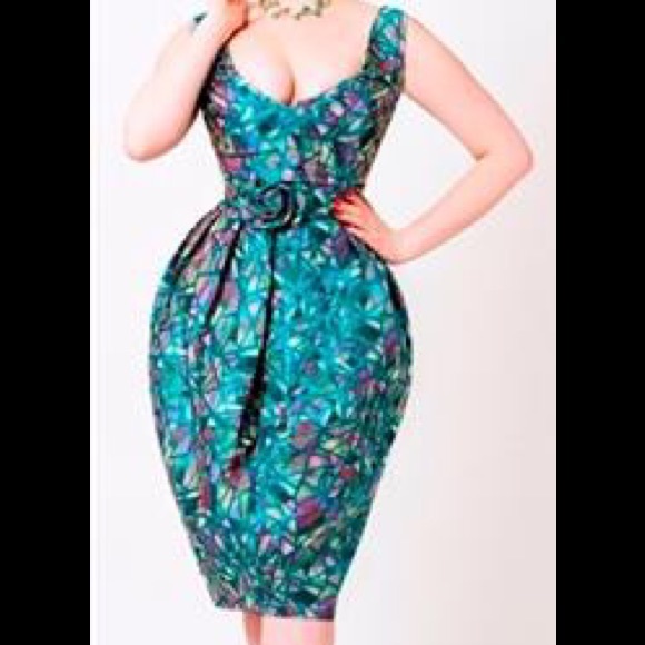 Tatyana Pin Up Girl Balloon Skirt Dress - Picture 4 of 4