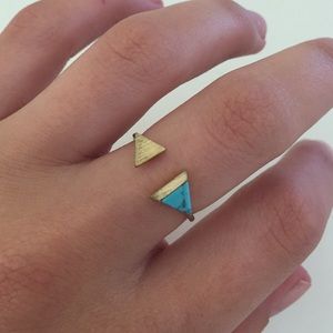 Gold/turquoise ring