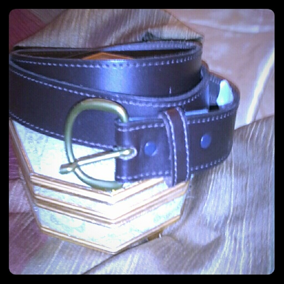 Chocolate Brown Leather Belt #906 - Picture 1 of 1